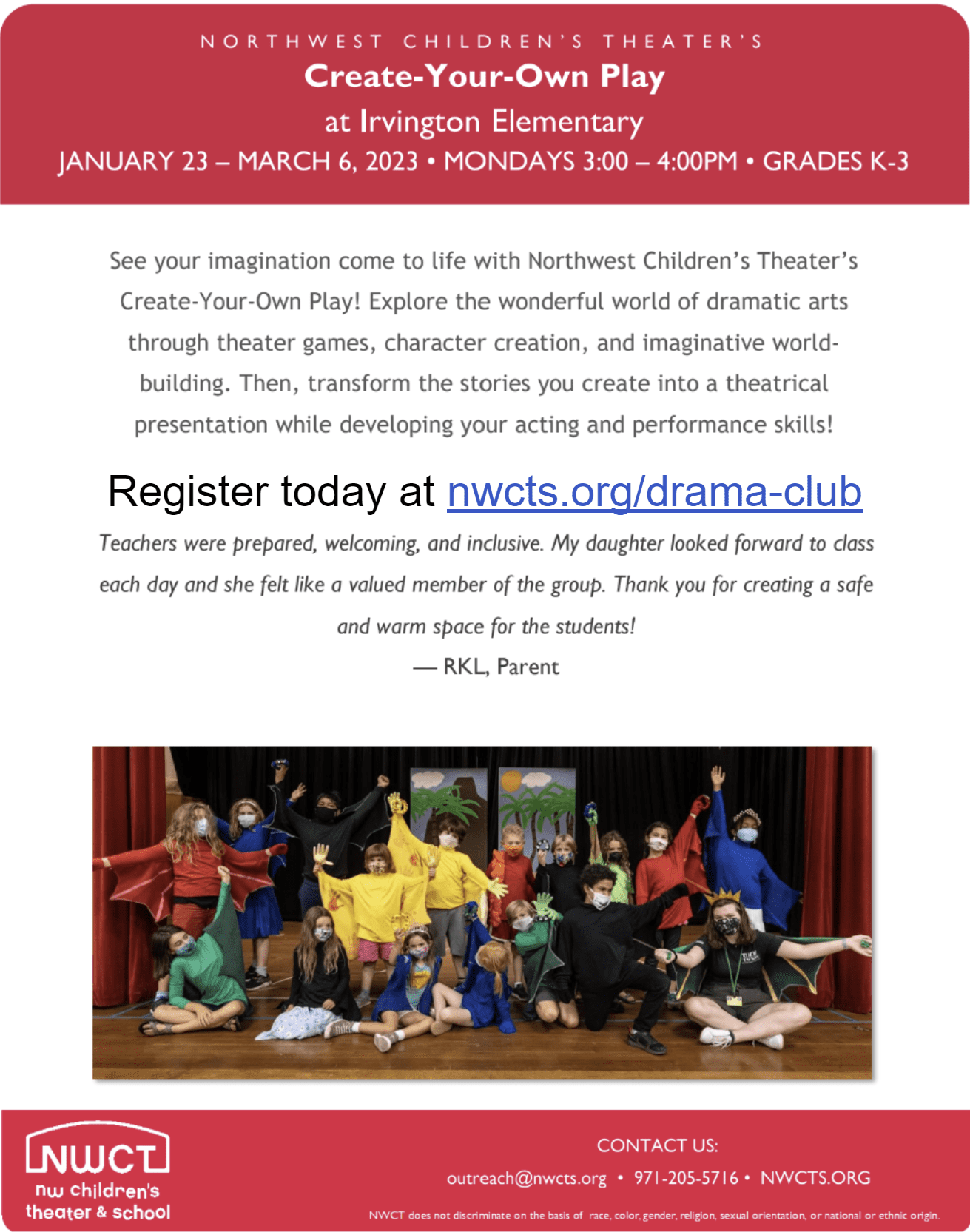 Drama Club Irvington Elementary School PTA